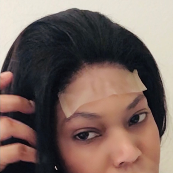 4x4 Lace At The Front Back Machine Made Human Wig Large-Cap - Picture 6 of 11